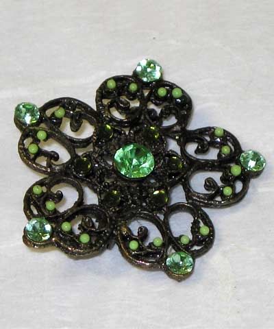 Diamonte Brooch. Available in: Lime Green, Red, Pink, Amber, Turquoise, Amethyst....