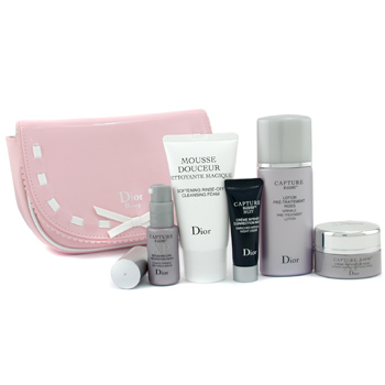  fragrances & cosmetics  - CAPTURE R60/80 SET: FOAM CLNS. 50ML+ PRE TRT. LTN 50ML+ CRM 15ML+ NIGHT CRM 10ML+ SERUM 10ML+ BAG