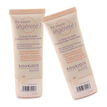  fragrances & cosmetics  - BOURJOIS EN TOUTE LEGERETE FOUNDATION OIL FREE SPF12 DUO PACK - # 22 IVOIRE NATURELLE