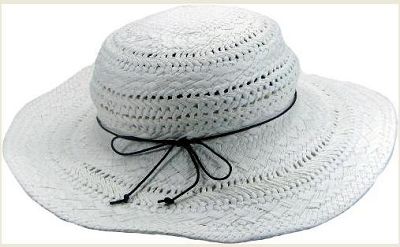 White Toyo Hat  1465 by Pink Soda - Product image.