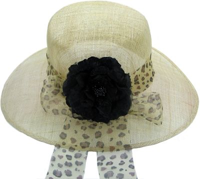 Sinamay Med Brim Hat  6421 by Pink Soda - Product image.