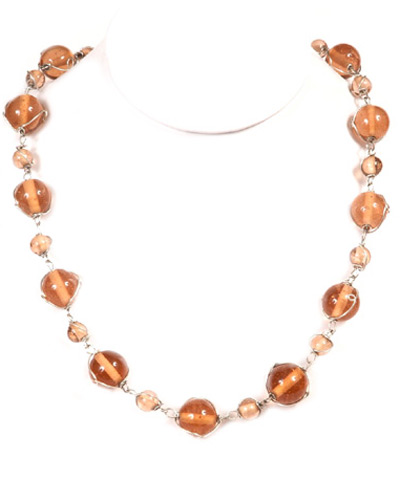 Two tone gold Necklace BNK 476