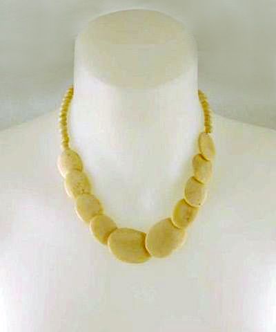 Bulk Buy 12 Disc style bone necklace