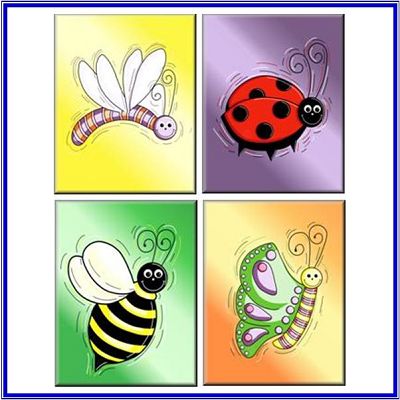 kids art - BUGS SET BY KIDS ART 20X25CM