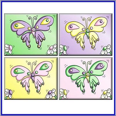 kids art - BUTTERFLY SET BY KIDS ART - 20X25CM