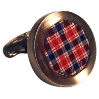 ties 'n' cuffs - BEN SHERMAN TARTAN CUFFLINKS