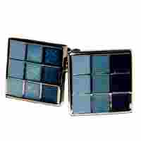 Monochromatic Blue Square TNC Cufflin on sportingdirectory.com.au
