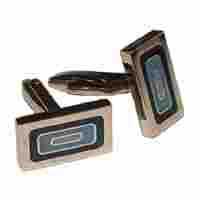 Blue Oval Tnc Cufflinks by Ties N Cuffs - Product image.