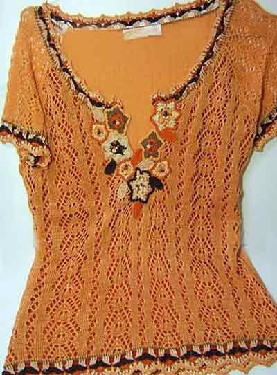 Coral Knit Kaftan Top