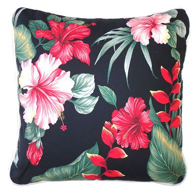 escape to paradise - OASIS CUSHION - HANALEI BLACK