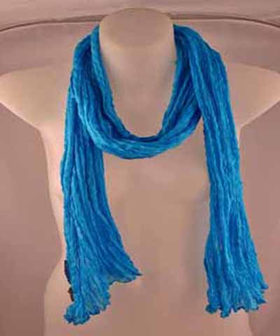 Bright Turquoise Crinkle Scarf on placetobuy.com.au