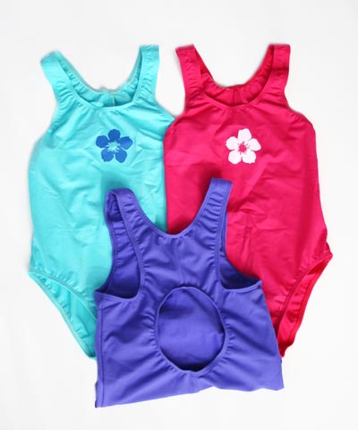 chill swimwear - GIRLS & TEEN RACER  HIBISCUS 12 - T16