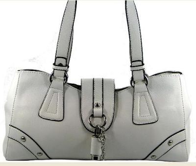 White Soft Textured Handbag-320203 by Pink Soda - Product image.