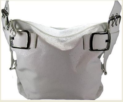 White Ostrich Tote  81757 by Pink Soda - Product image.