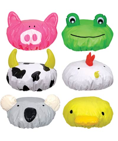 Novelty shower caps
