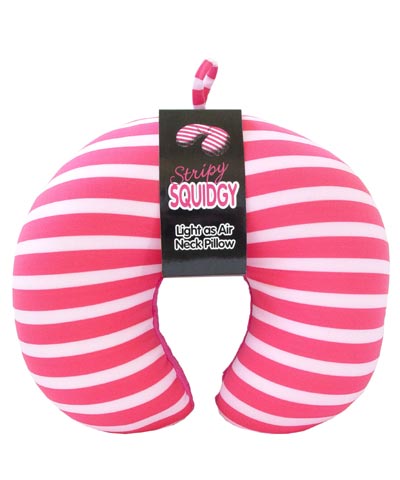 Squidgy travel neck pillow pinkwhite on sportingdirectory.com.au