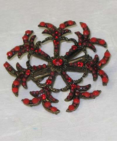 Diamonte Brooch. Available in: Red, Pink, Lime Green, Amber...