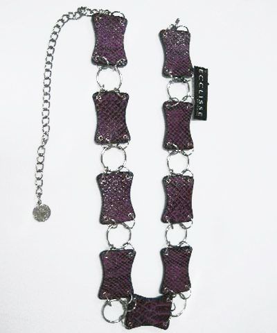 Chain link belt purple