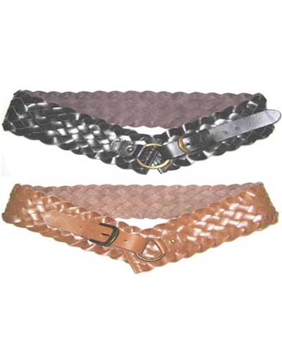 Woven Leather Convertible Belt by Ecclisse - Product image.