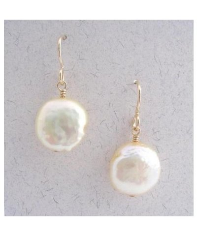 Aimend Coin Pearl Earrings