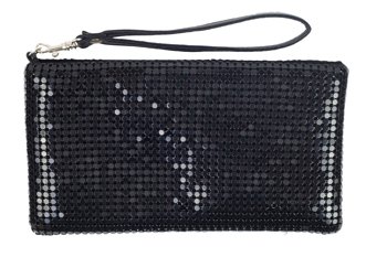 classic emily - VINTAGE MESH CLUTCH PURSE - BLACK