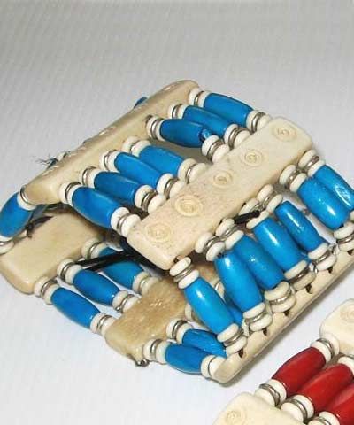 Bone and Turquoise Strech Bracelet on sportingdirectory.com.au