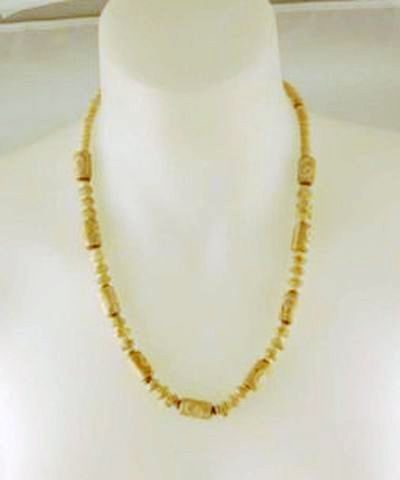 Ivory Colour Bone Bead Necklace