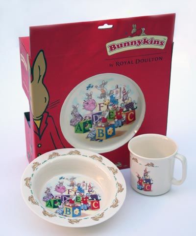 bunnykins 3 piece melamine set red on sportingdirectory.com.au