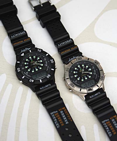 Shark Analogue Digital PU Band Watch