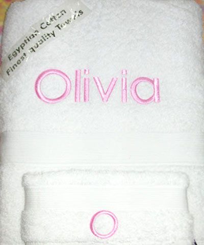 Girl Personalised Bathtowel Set