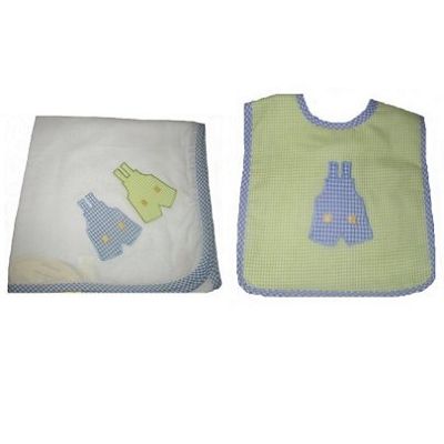 Alimrose Overalls Wrap and Bib Set