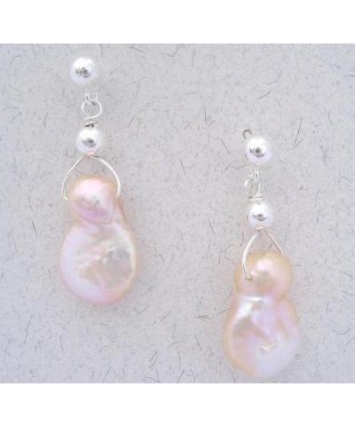 Viviane Coin Pearl Earrings - Product image.