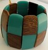 Click to Enlarge - snazzy jazzy - GREEN 'N' WOOD BRACELET