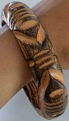 Click to Enlarge - snazzy jazzy - ORANGE WOODEN BANGLE