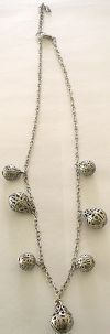 Click to Enlarge - snazzy jazzy - SILVER CHIMES NECKLACE 