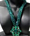 Click to Enlarge - alisha - FLOWER  PENDANT NECKLACE-(SI 3522)