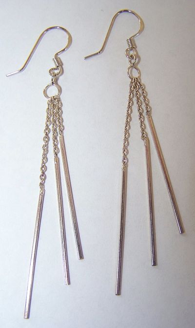 fashion jewellery pls -         E 79 STERLING SILVER EARRINGS