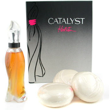  fragrances & cosmetics  - HALSTON CATALYST COFFRET: EAU DE TOILETTE SPRAY 50ML+ 3X SOAP 250G