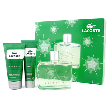  fragrances & cosmetics  - LACOSTE LACOSTE ESSENTIAL COFFRET: EDT SPRAY 125ML+ AFTER SHAVE BALM 75ML+ SHOWER GEL 50ML