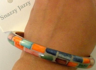 snazzy jazzy - MOSAIC TILED MULTICOLOUR BANGLE