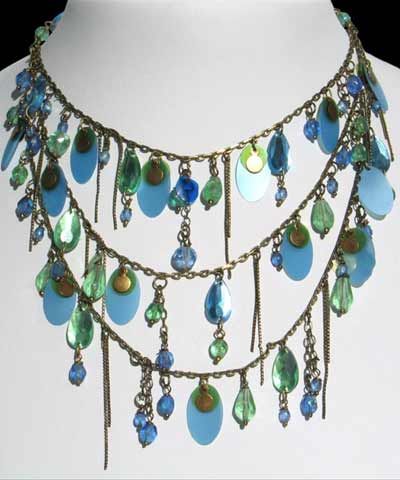 sondaria  - OCEAN WHISPERS NECKLACE BLUE & GREEN